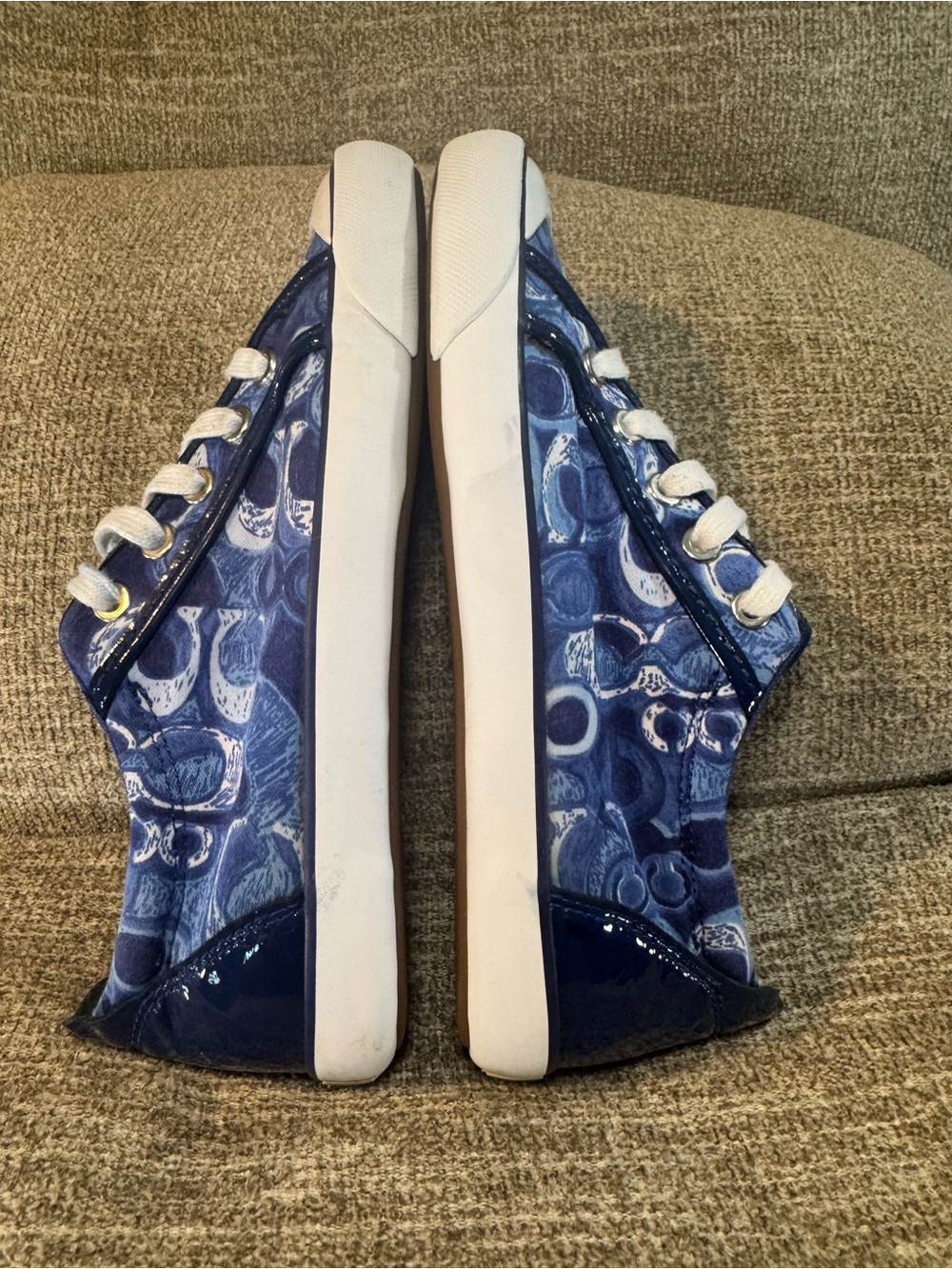 Coach Barrett Poppy Women’s Sneakers Blue/White Size 7.5B - Picture 6 of 12